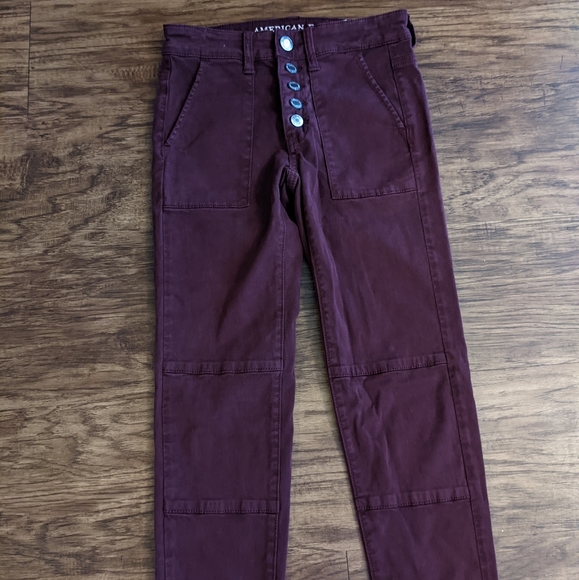 American Eagle Outfitters Burgundy Jegging Jeans - Picture 2 of 9